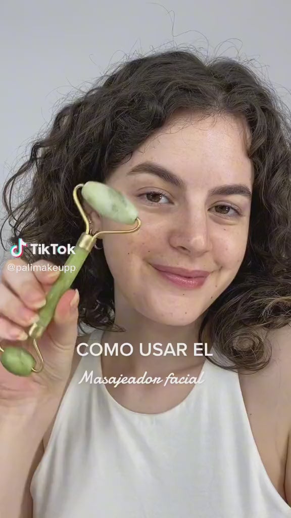 Rodillo Facial de Jade para Lifting